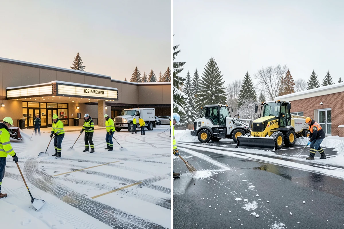 Grocery Store Snow Plowing in Clyde Hill, King County, WA - Confirm store hours and receiving-dock schedule with management