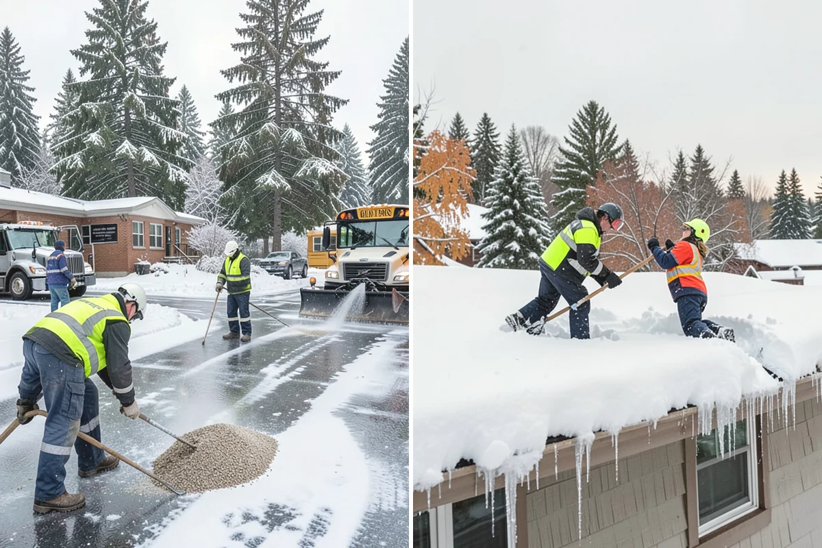 Grocery Store Snow Plowing in Covington, King County, WA - Confirm store hours and receiving-dock schedule with management