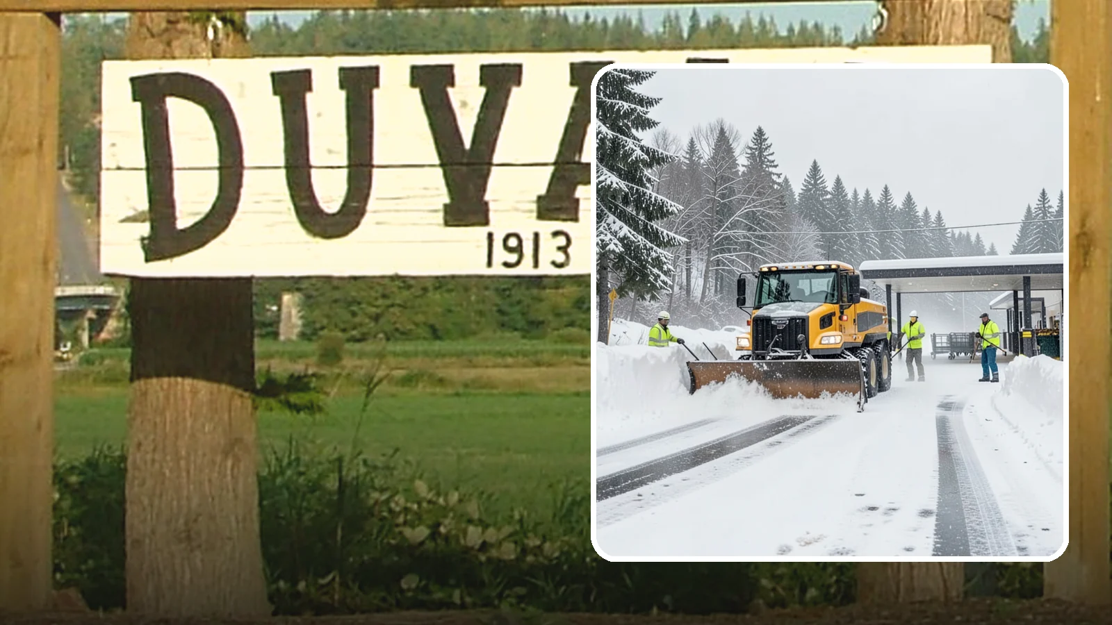 Grocery Store Snow Plowing in Duvall, King County, WA - We plow grocery lots, cart corrals, and entrances around store hours so shoppers reach the doors with carts in hand.