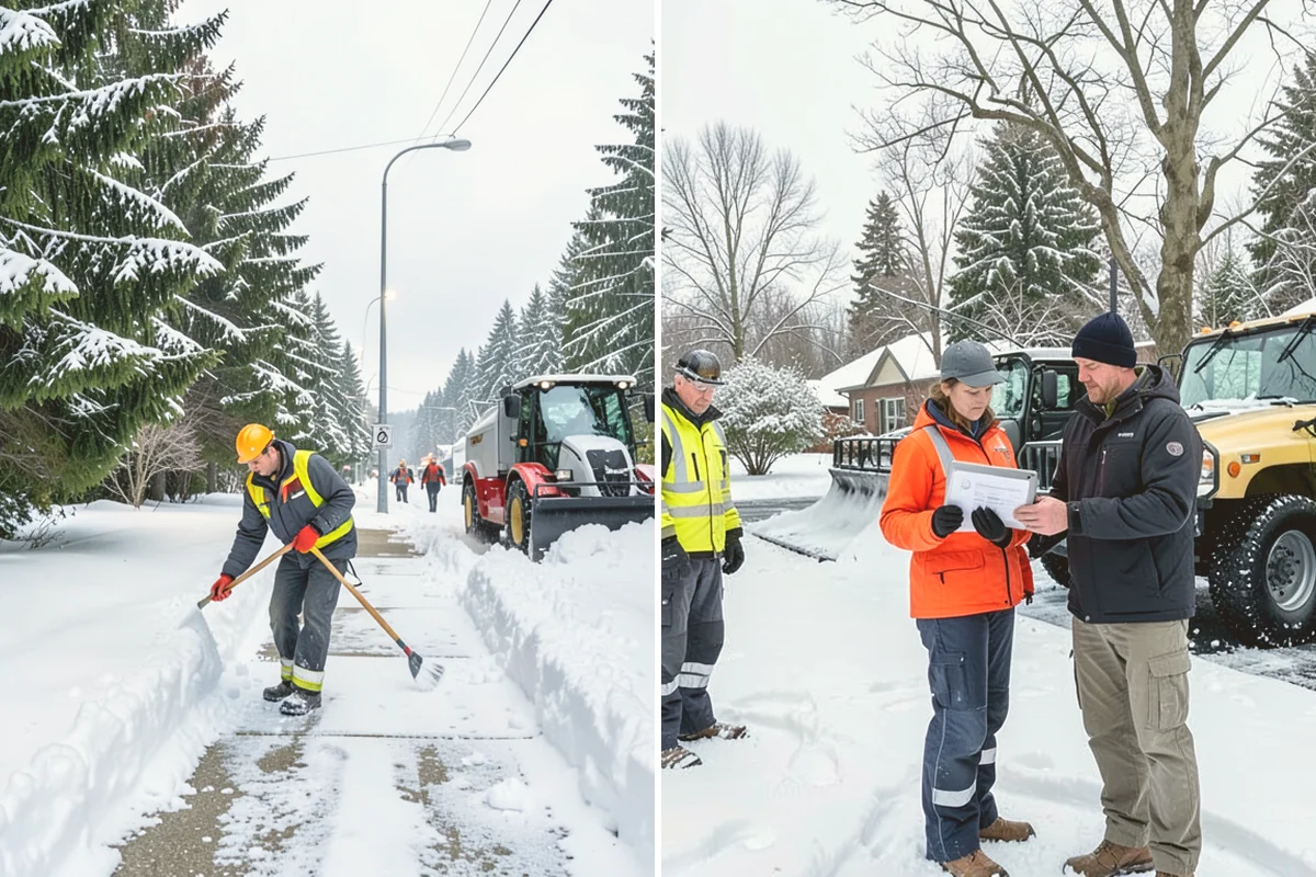 Grocery Store Snow Plowing in Fife, Pierce County, WA - Confirm store hours and receiving-dock schedule with management