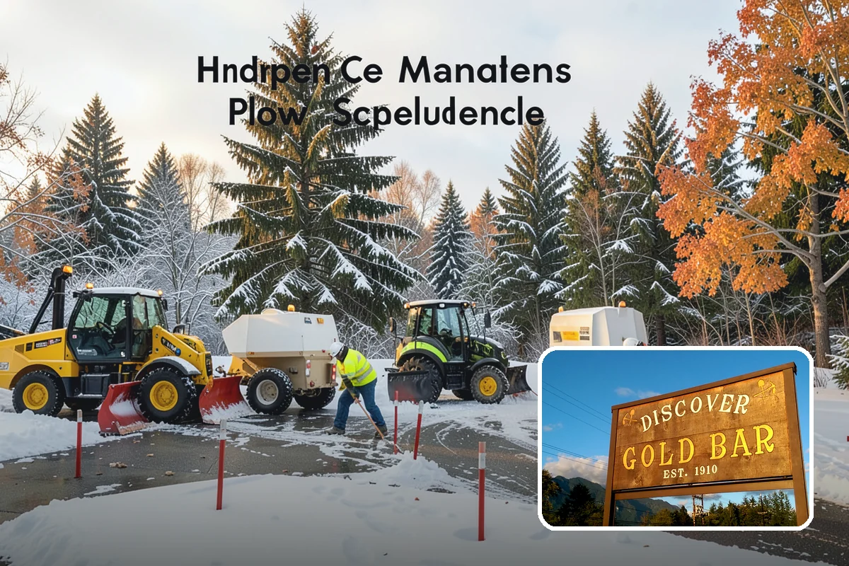 Grocery Store Snow Plowing in Gold Bar, Snohomish County, WA - Customer lot and cart corrals cleared through store hours