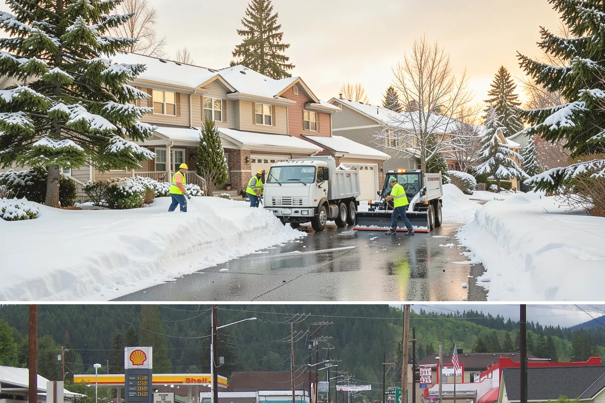 Grocery Store Snow Plowing in Granite Falls, Snohomish County, WA - Line up service before winter so your store stays open through every pre-storm rush.