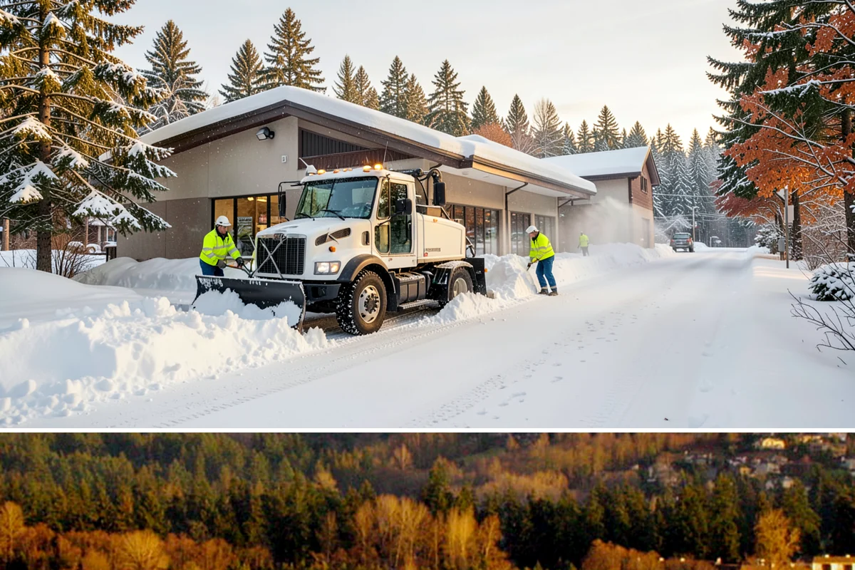 Grocery Store Snow Plowing in Kenmore, King County, WA - Line up service before winter so your store stays open through every pre-storm rush.