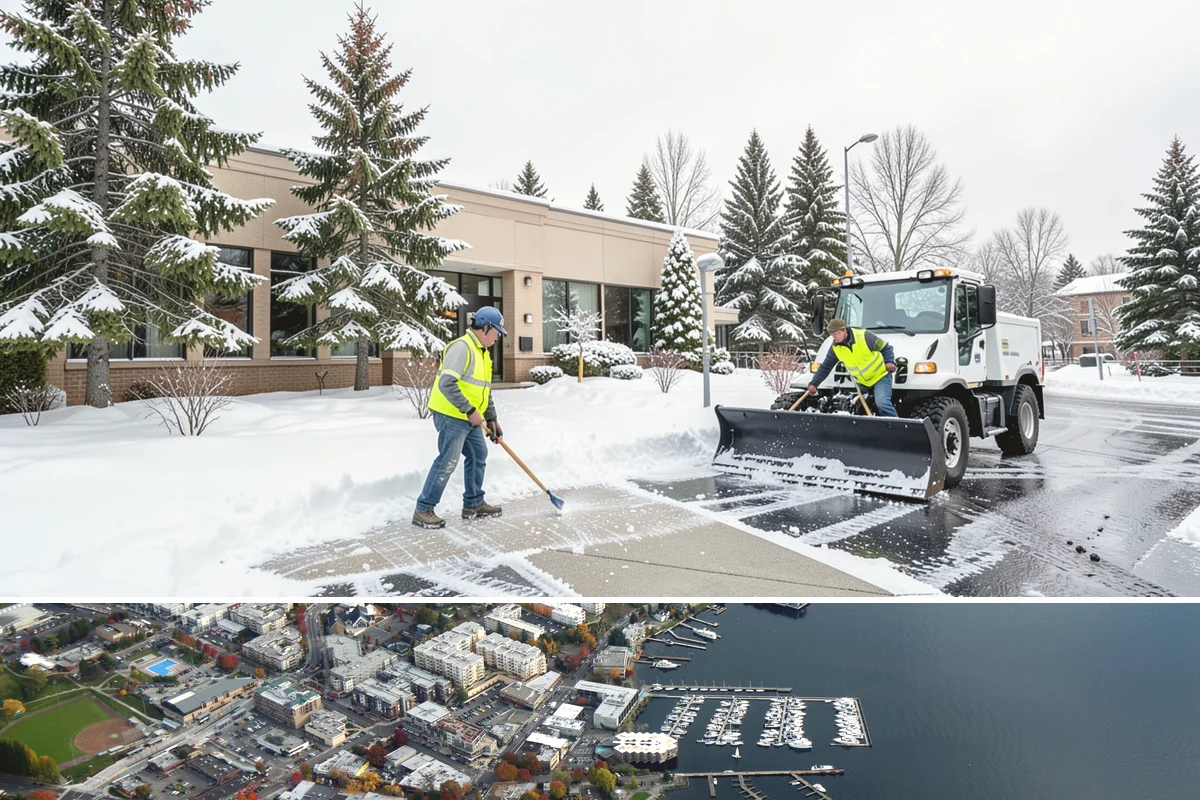 Grocery Store Snow Plowing in Kirkland, King County, WA - Line up service before winter so your store stays open through every pre-storm rush.