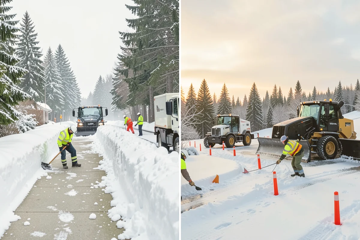 Grocery Store Snow Plowing in Mount Vernon, Skagit County, WA - Confirm store hours and receiving-dock schedule with management