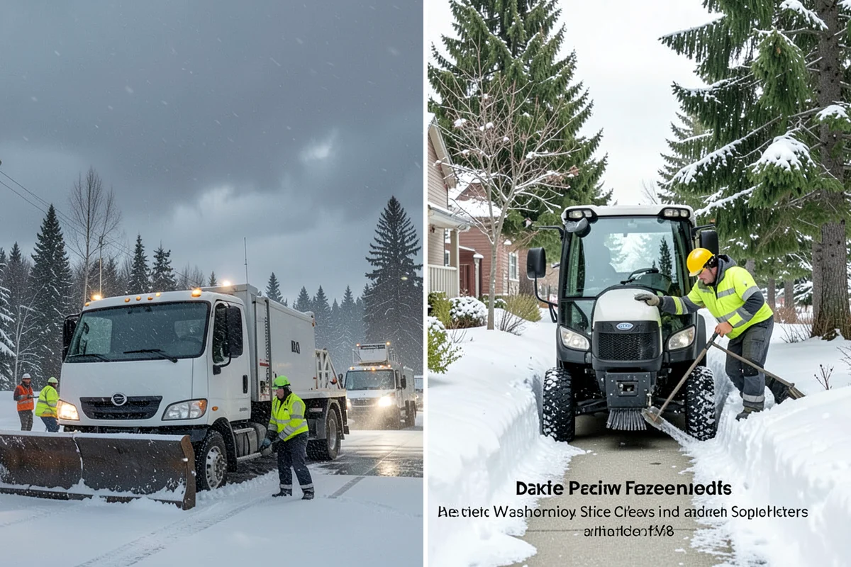 Grocery Store Snow Plowing in Pacific, King County, WA - Confirm store hours and receiving-dock schedule with management