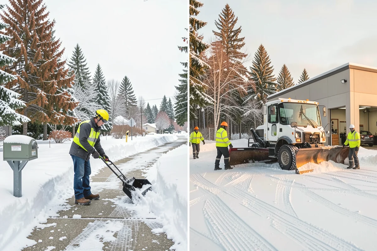 Grocery Store Snow Plowing in Ruston, Pierce County, WA - Confirm store hours and receiving-dock schedule with management