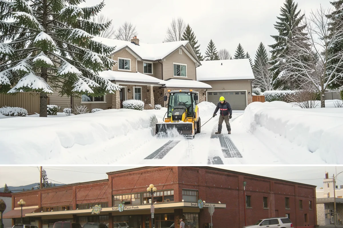 Grocery Store Snow Plowing in Sedro-Woolley, Skagit County, WA - Line up service before winter so your store stays open through every pre-storm rush.
