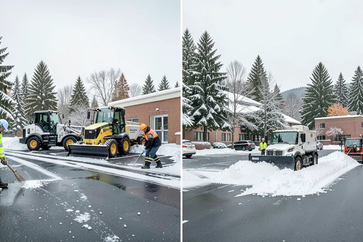 Grocery Store Snow Plowing in Shoreline, King County, WA - Confirm store hours and receiving-dock schedule with management