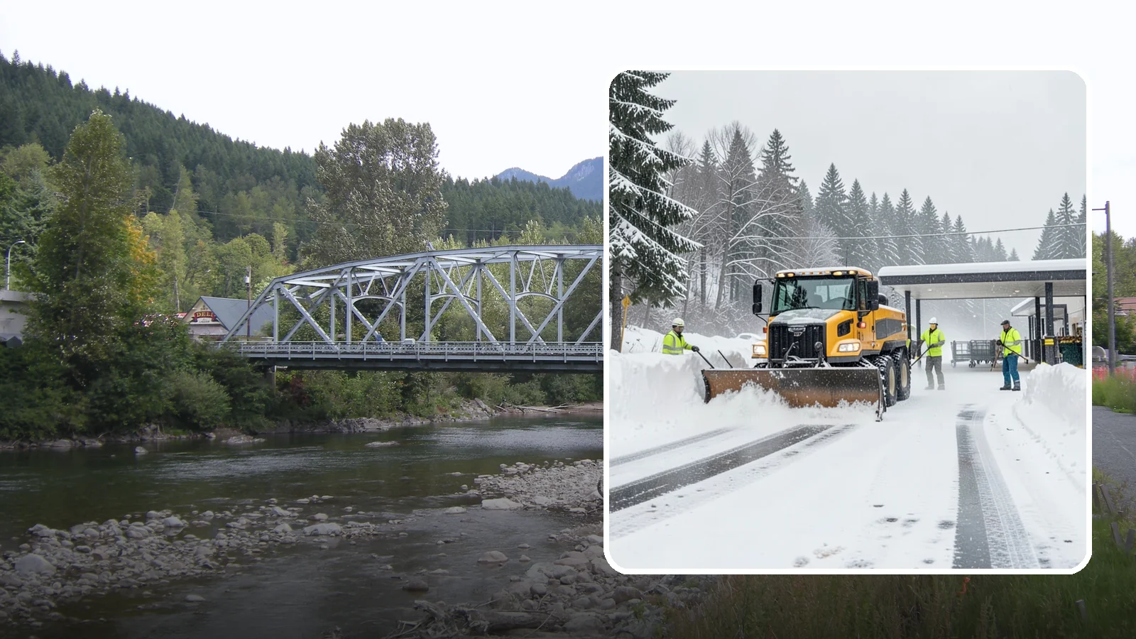 Grocery Store Snow Plowing in Skykomish, King County, WA - We plow grocery lots, cart corrals, and entrances around store hours so shoppers reach the doors with carts in hand.