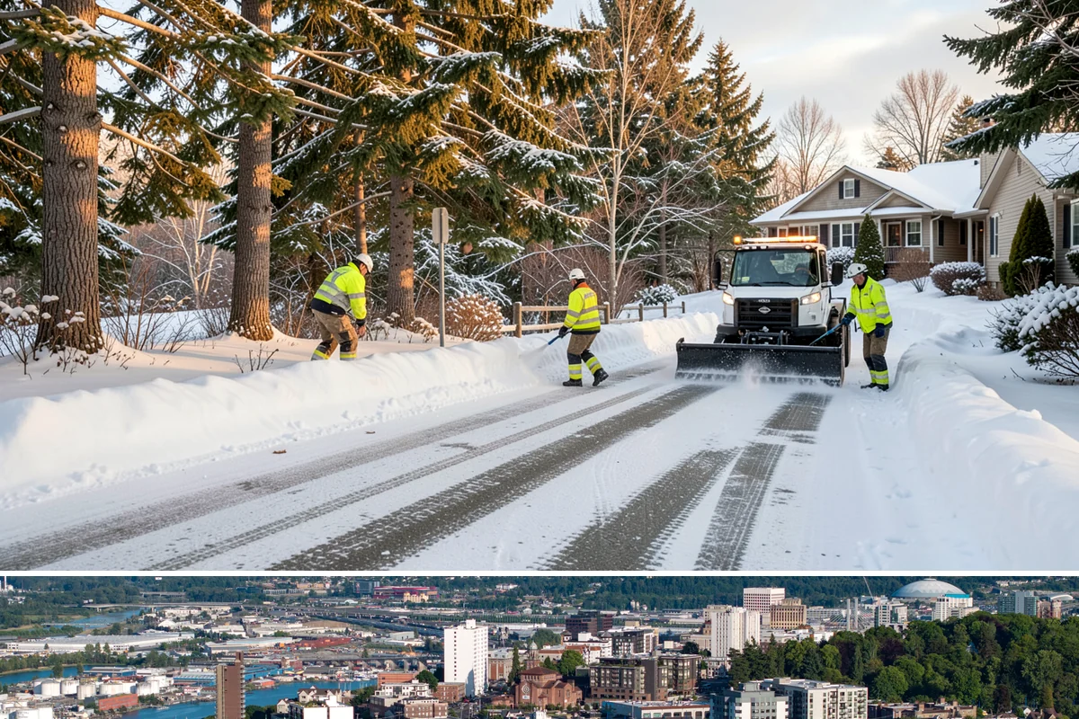 Grocery Store Snow Plowing in Tacoma, Pierce County, WA - Line up service before winter so your store stays open through every pre-storm rush.