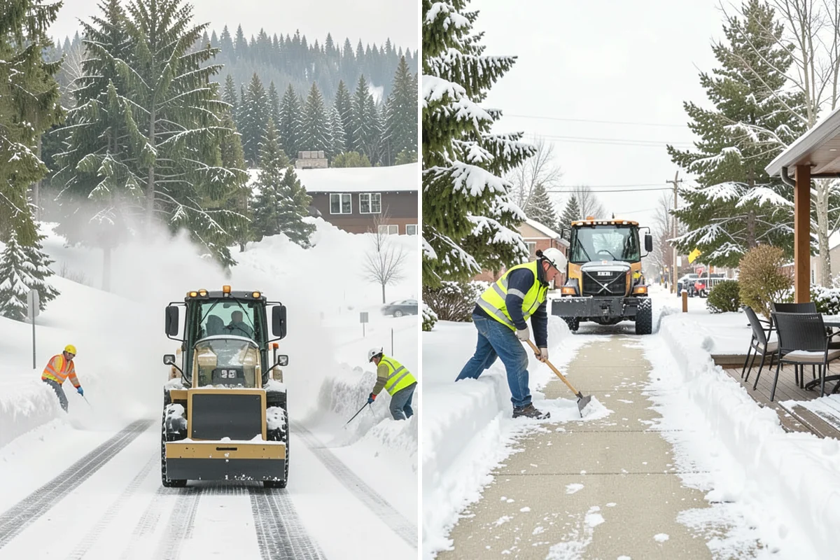 Grocery Store Snow Plowing in University Place, Pierce County, WA - Confirm store hours and receiving-dock schedule with management
