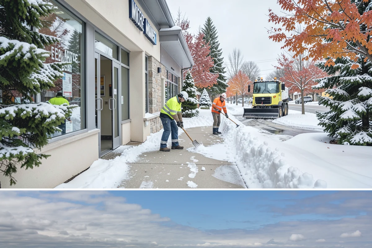 Grocery Store Snow Plowing in University Place, Pierce County, WA - Line up service before winter so your store stays open through every pre-storm rush.