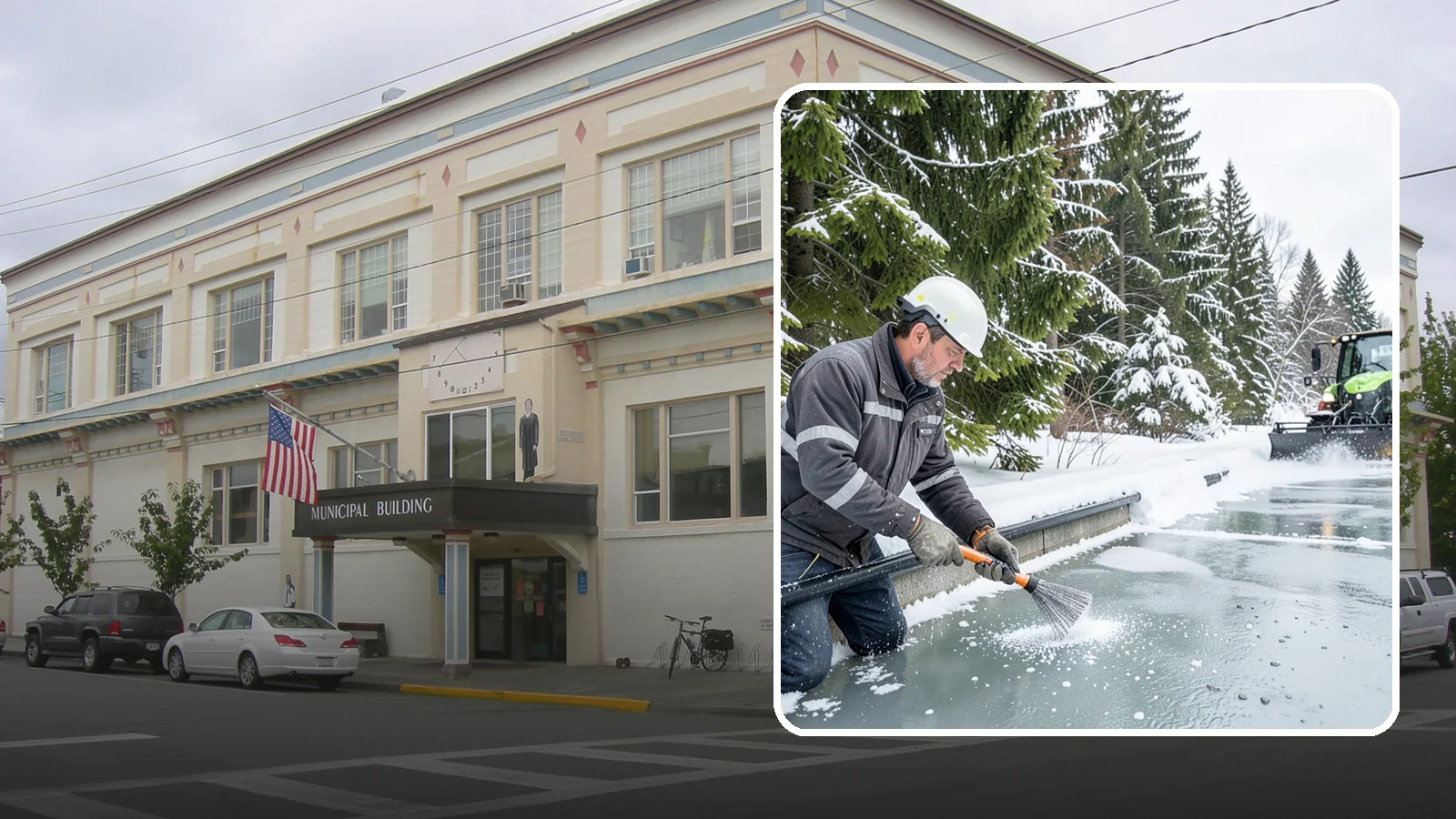 Gutter Heat Cable Installation in Anacortes, Skagit County, WA - We install heat cable in gutters and downspouts to keep meltwater flowing through freezing weather.