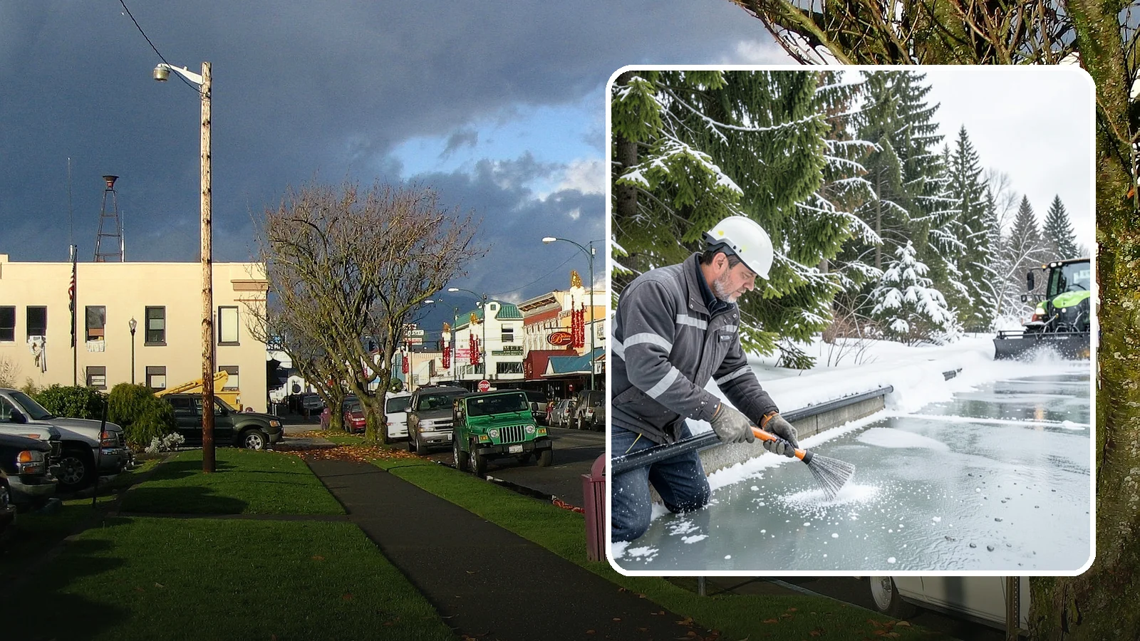 Gutter Heat Cable Installation in Arlington, Snohomish County, WA - We install heat cable in gutters and downspouts to keep meltwater flowing through freezing weather.