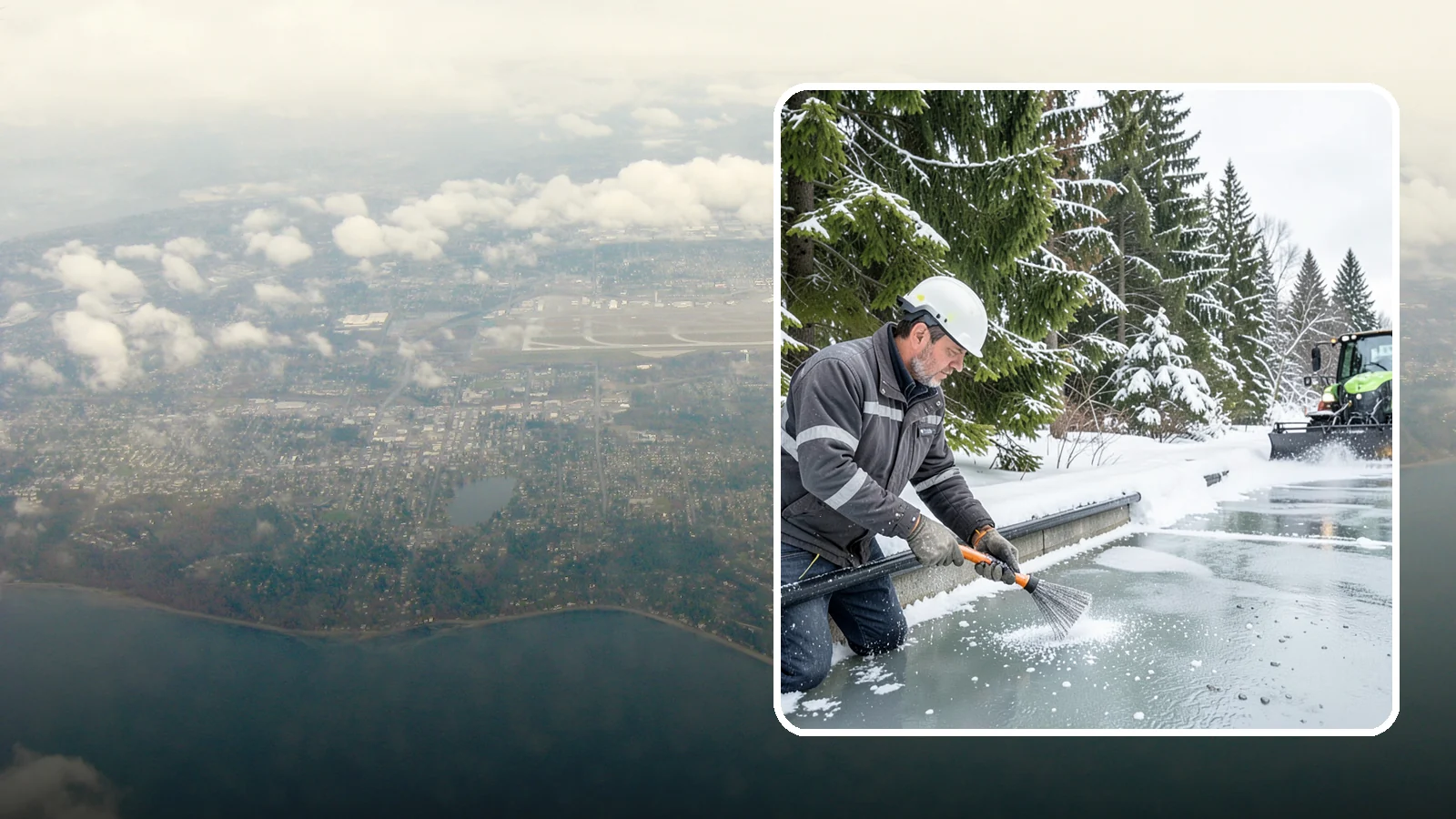 Gutter Heat Cable Installation in Burien, King County, WA - We install heat cable in gutters and downspouts to keep meltwater flowing through freezing weather.