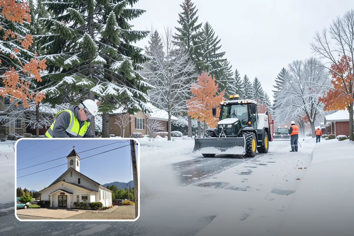 Gutter Heat Cable Installation in Concrete, Skagit County, WA - Open gutters and downspouts through freeze-thaw cycles