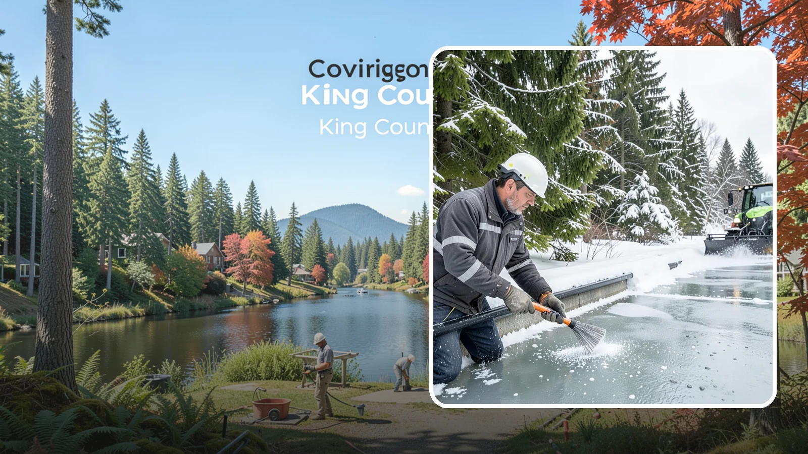 Gutter Heat Cable Installation in Covington, King County, WA - We install heat cable in gutters and downspouts to keep meltwater flowing through freezing weather.