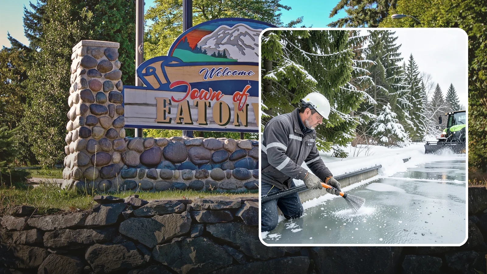 Gutter Heat Cable Installation in Eatonville, Pierce County, WA - We install heat cable in gutters and downspouts to keep meltwater flowing through freezing weather.