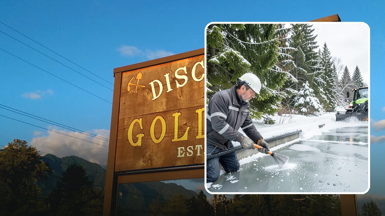 Gutter Heat Cable Installation in Gold Bar, Snohomish County, WA - We install heat cable in gutters and downspouts to keep meltwater flowing through freezing weather.