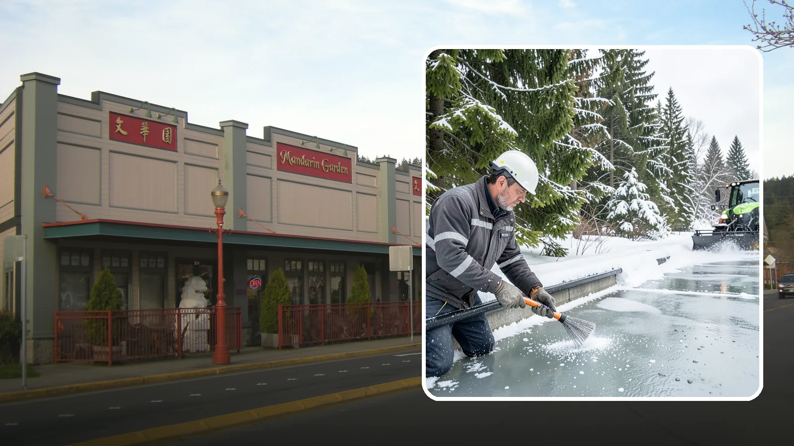 Gutter Heat Cable Installation in Issaquah, King County, WA - We install heat cable in gutters and downspouts to keep meltwater flowing through freezing weather.