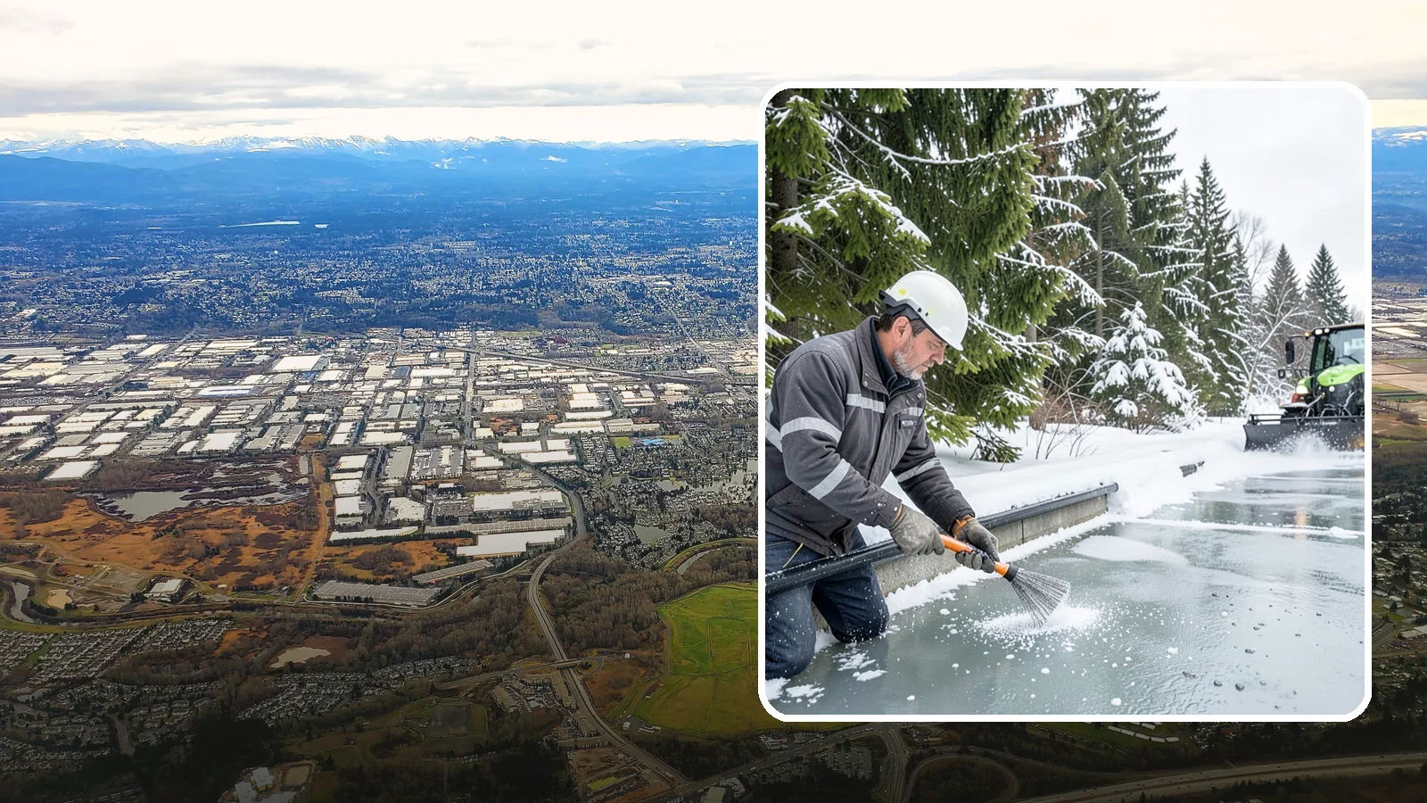 Gutter Heat Cable Installation in Kent, King County, WA - We install heat cable in gutters and downspouts to keep meltwater flowing through freezing weather.