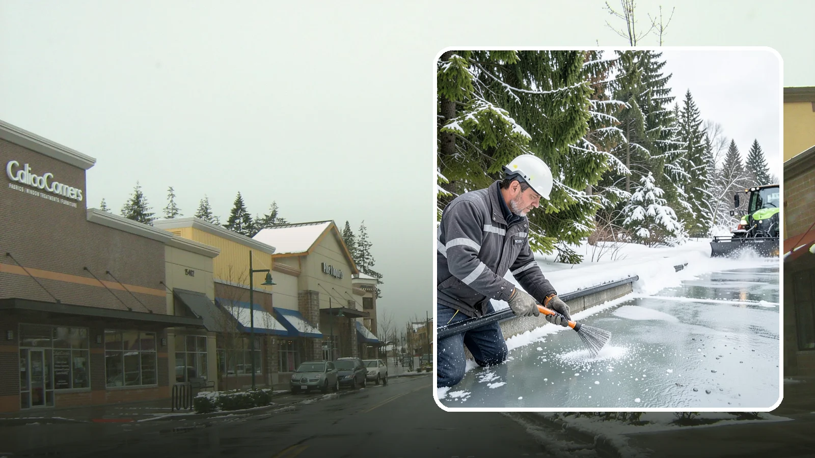 Gutter Heat Cable Installation in Mill Creek, Snohomish County, WA - We install heat cable in gutters and downspouts to keep meltwater flowing through freezing weather.