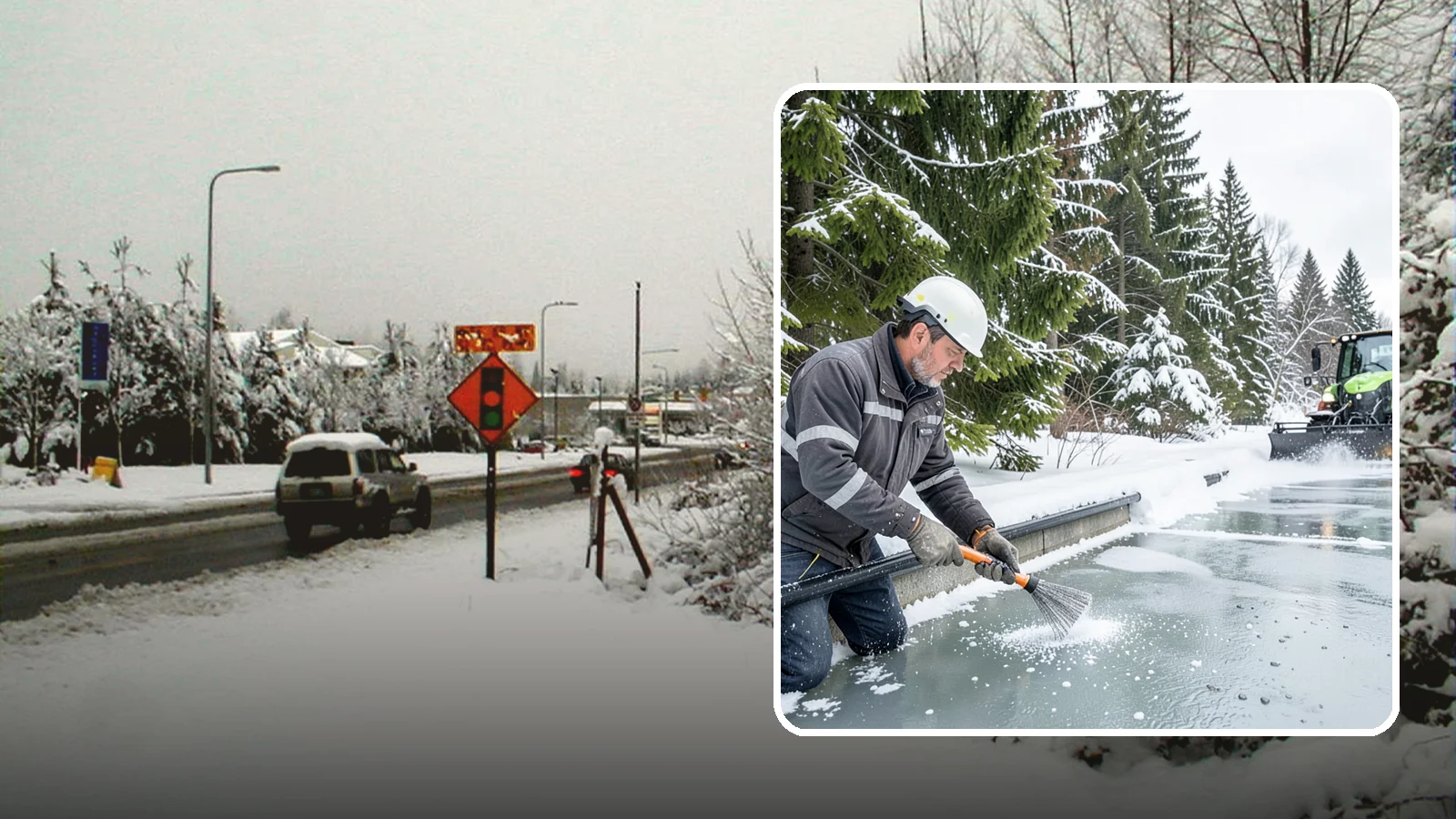 Gutter Heat Cable Installation in Newcastle, King County, WA - We install heat cable in gutters and downspouts to keep meltwater flowing through freezing weather.