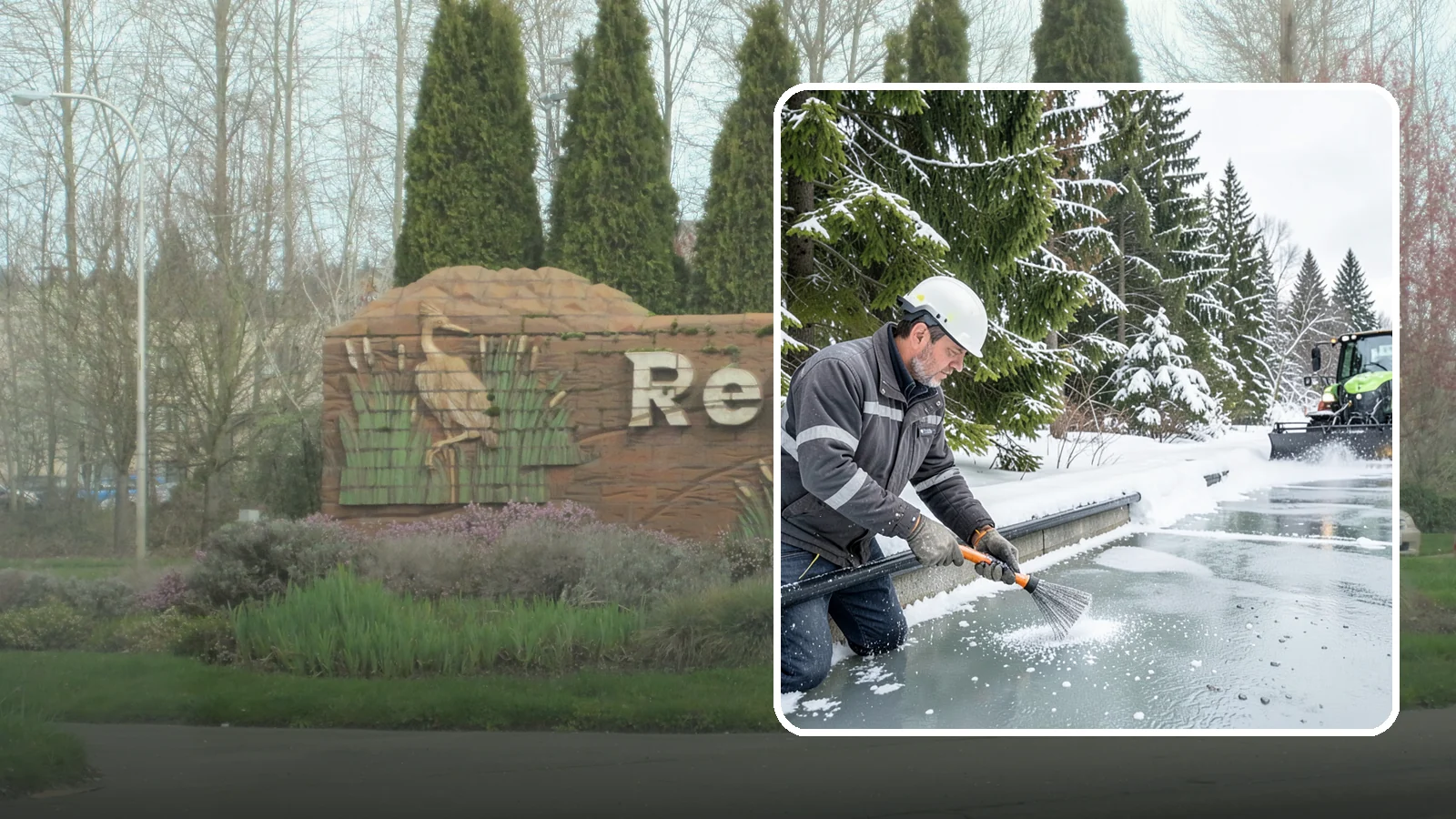 Gutter Heat Cable Installation in Renton, King County, WA - We install heat cable in gutters and downspouts to keep meltwater flowing through freezing weather.