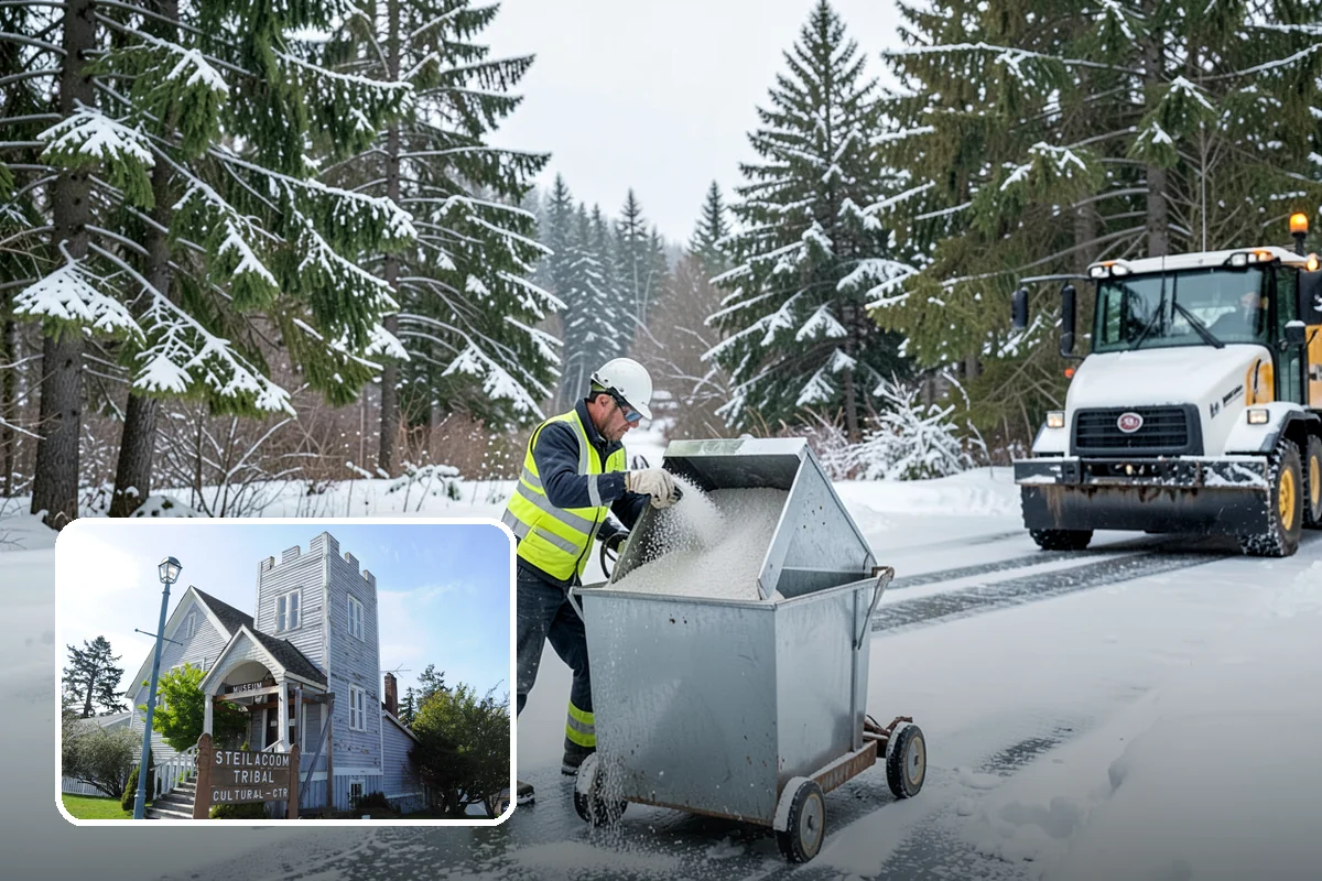 Gutter Heat Cable Installation in Steilacoom, Pierce County, WA - Open gutters and downspouts through freeze-thaw cycles