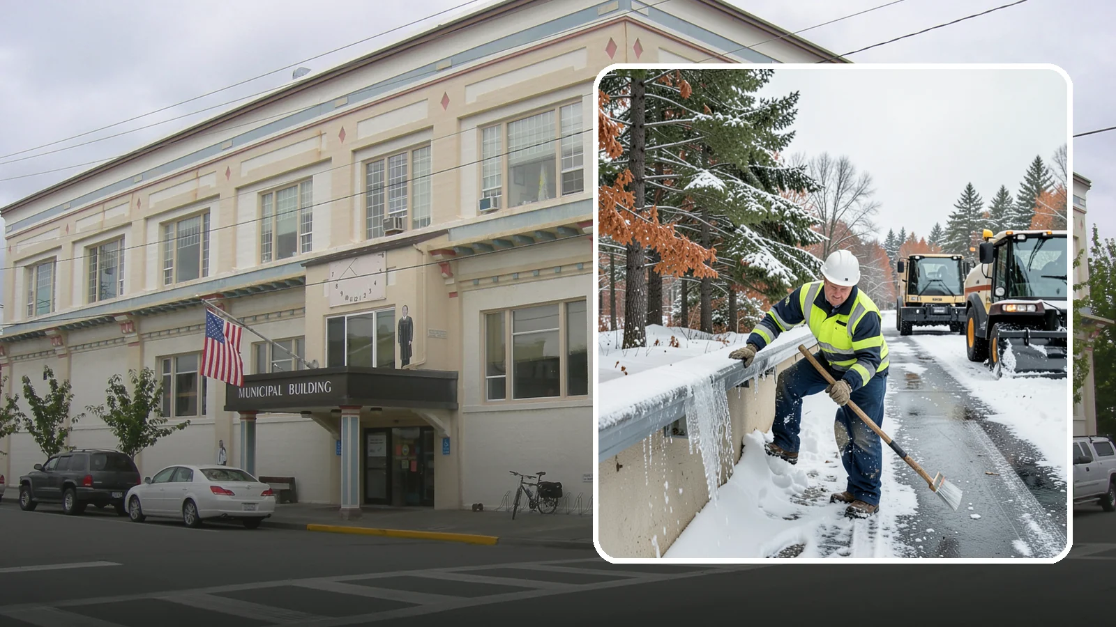 Gutter Ice Removal in Anacortes, Skagit County, WA - We clear ice from gutters and downspouts so meltwater can drain instead of backing up.
