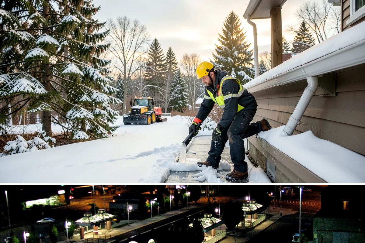 Gutter Ice Removal in Auburn, King County, WA - Gutter ice removal is most needed during cold snaps and thaws when frozen gutters block the meltwater trying to drain.