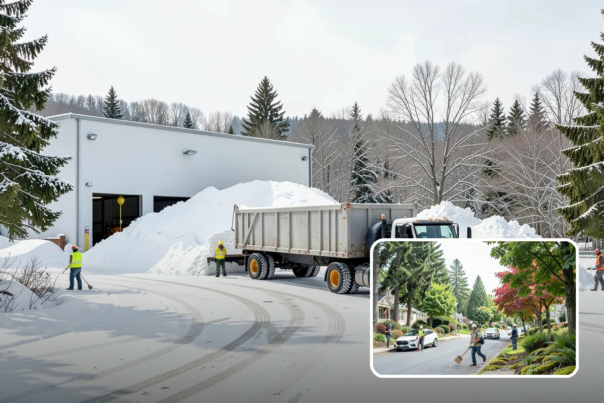 Gutter Ice Removal in Beaux Arts Village, King County, WA - Restores drainage so meltwater flows away