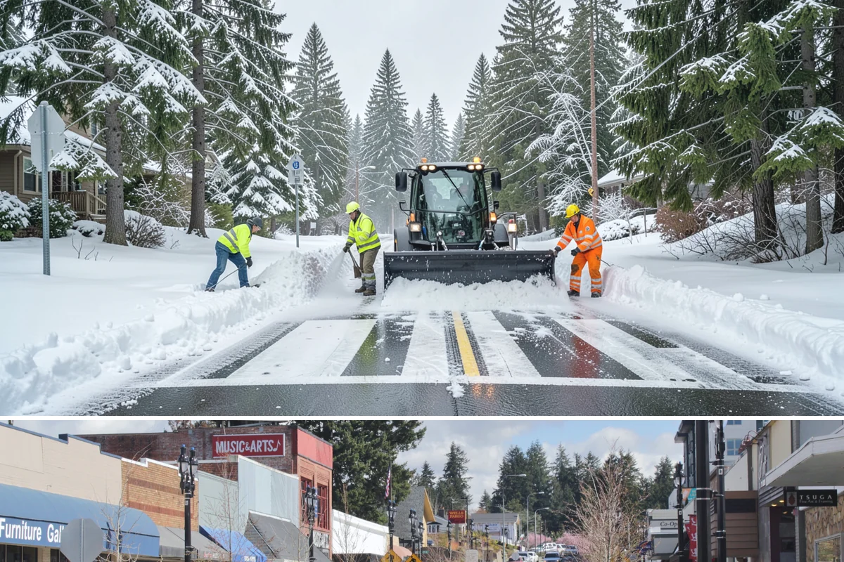 Gutter Ice Removal in Bothell, King County, WA - Gutter ice removal is most needed during cold snaps and thaws when frozen gutters block the meltwater trying to drain.