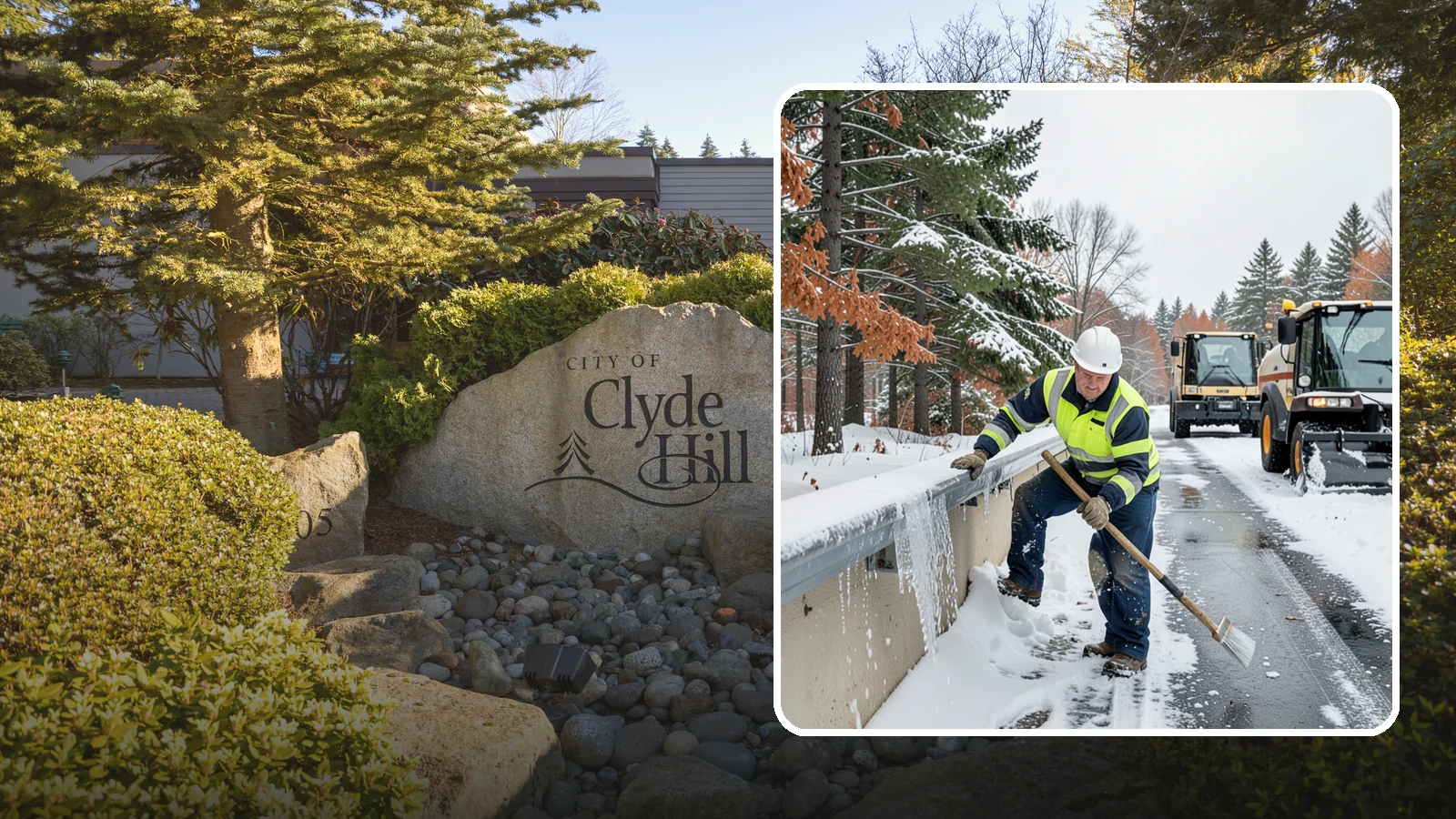 Gutter Ice Removal in Clyde Hill, King County, WA - We clear ice from gutters and downspouts so meltwater can drain instead of backing up.