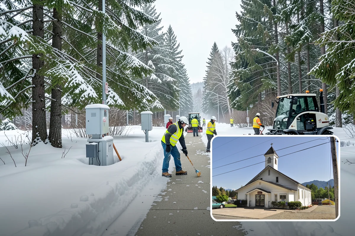 Gutter Ice Removal in Concrete, Skagit County, WA - Restores drainage so meltwater flows away