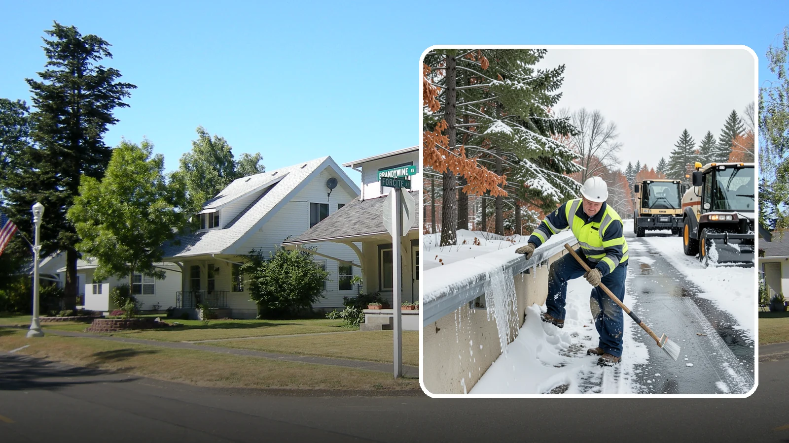 Gutter Ice Removal in DuPont, Pierce County, WA - We clear ice from gutters and downspouts so meltwater can drain instead of backing up.