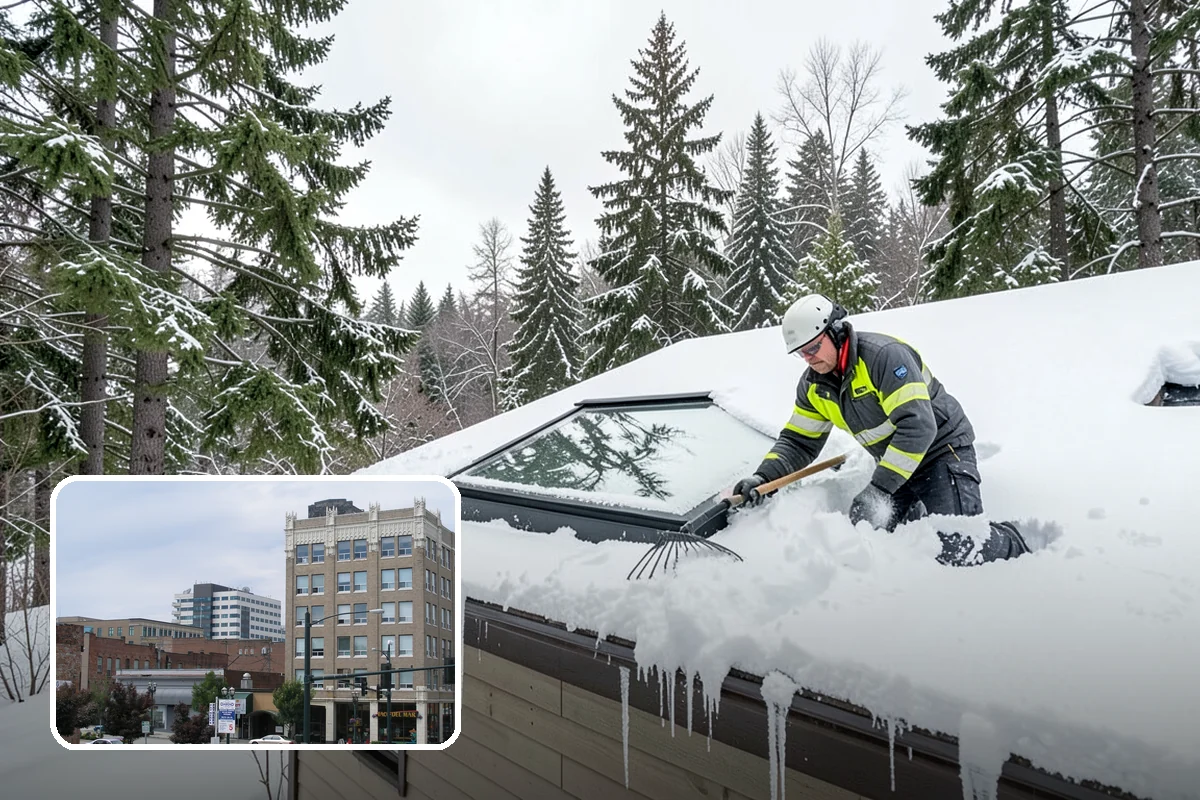 Gutter Ice Removal in Everett, Snohomish County, WA - Restores drainage so meltwater flows away