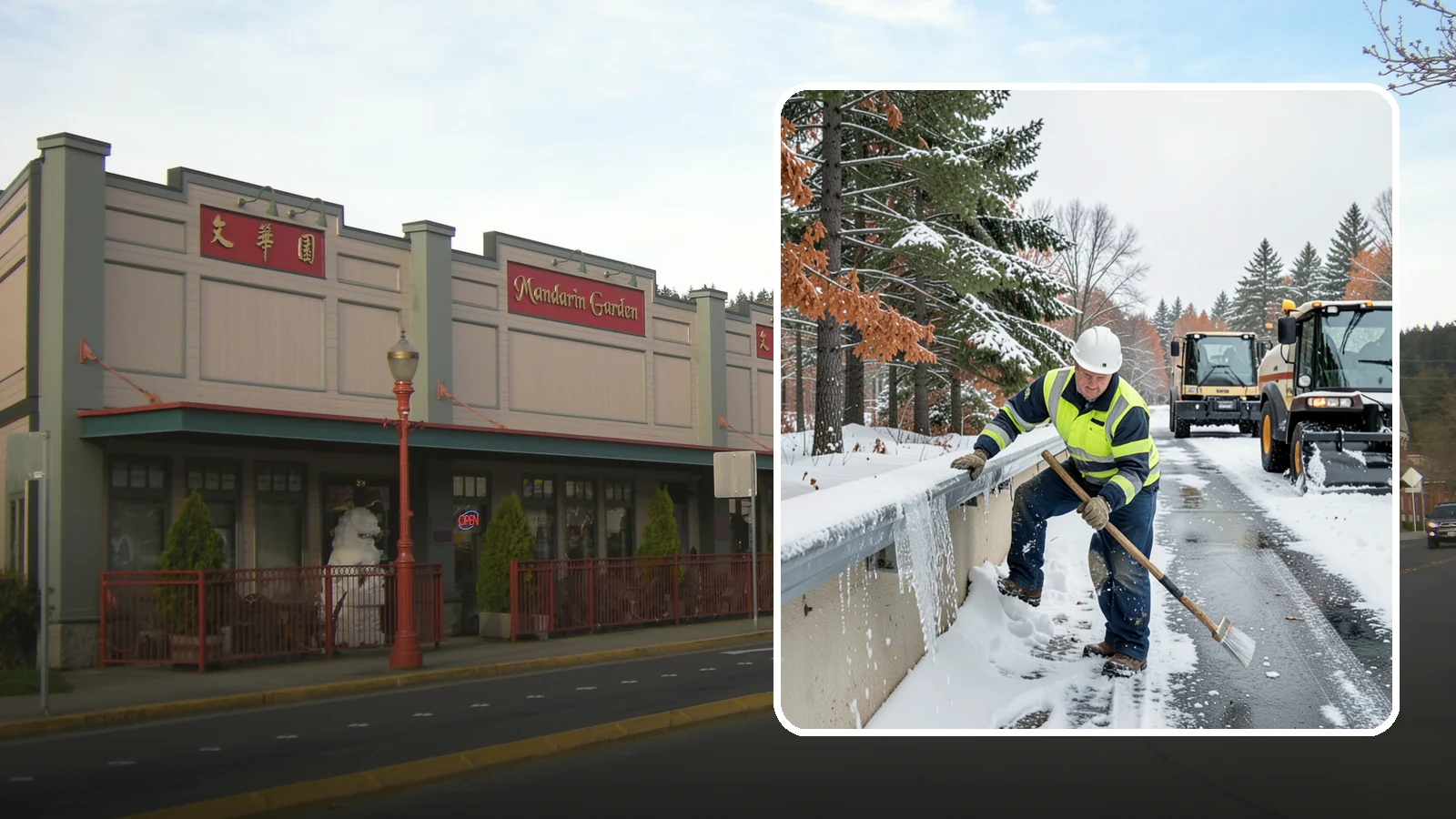 Gutter Ice Removal in Issaquah, King County, WA - We clear ice from gutters and downspouts so meltwater can drain instead of backing up.