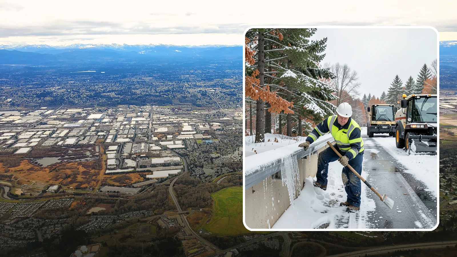 Gutter Ice Removal in Kent, King County, WA - We clear ice from gutters and downspouts so meltwater can drain instead of backing up.