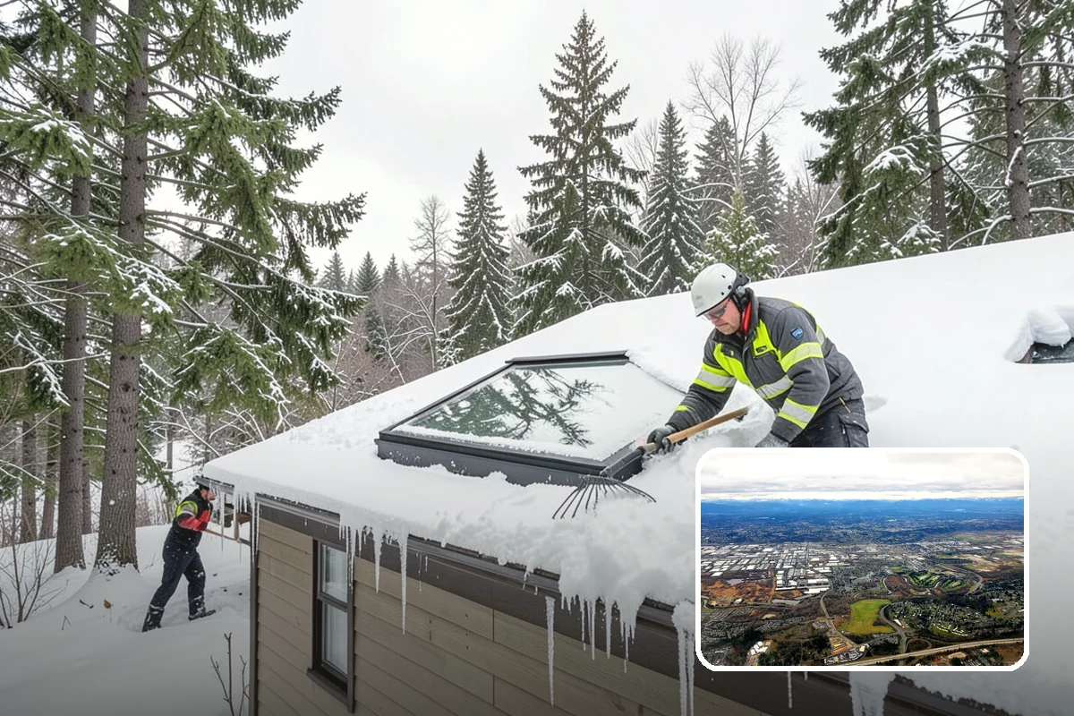 Gutter Ice Removal in Kent, King County, WA - Restores drainage so meltwater flows away
