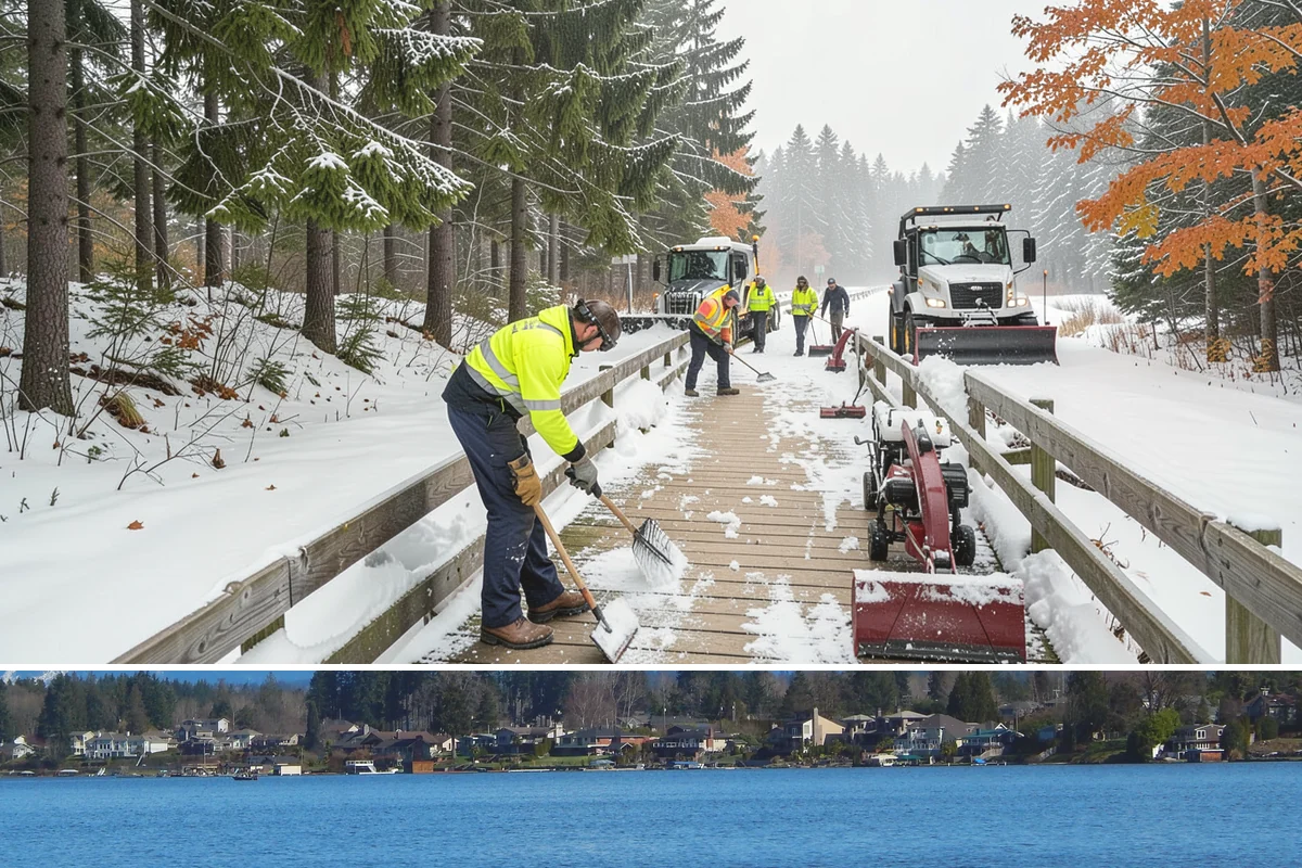 Gutter Ice Removal in Lake Stevens, Snohomish County, WA - Gutter ice removal is most needed during cold snaps and thaws when frozen gutters block the meltwater trying to drain.