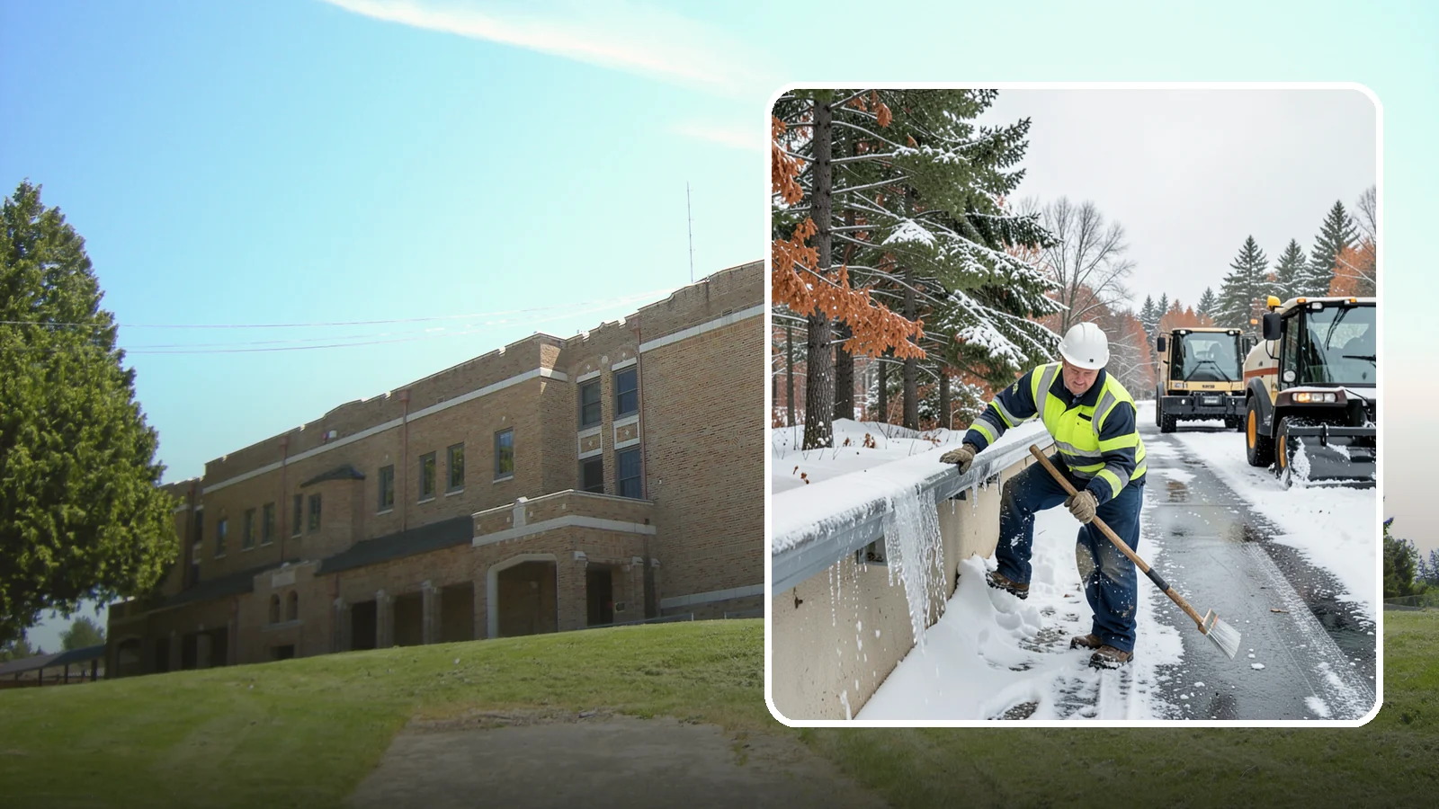 Gutter Ice Removal in Maple Valley, King County, WA - We clear ice from gutters and downspouts so meltwater can drain instead of backing up.