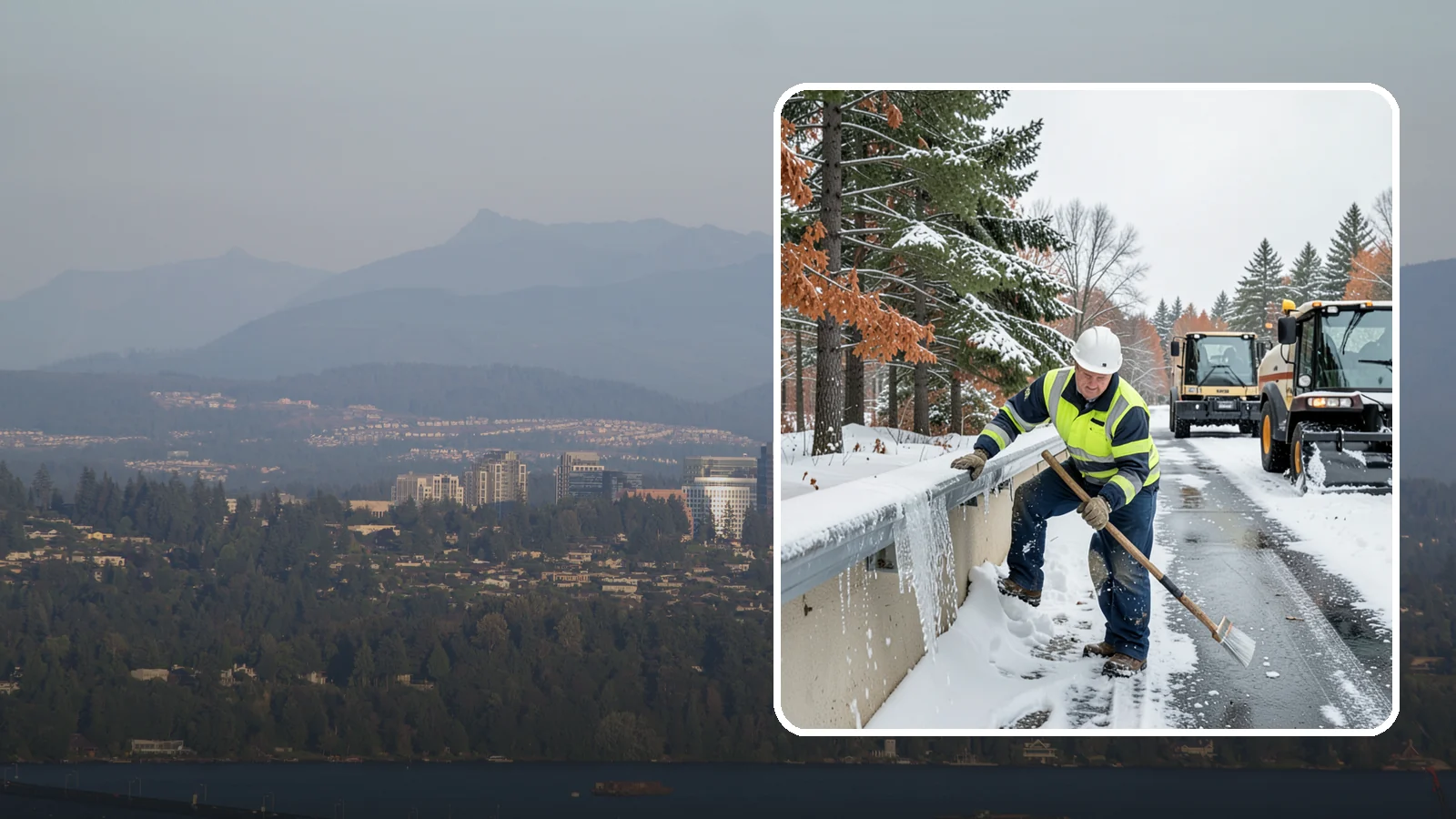 Gutter Ice Removal in Medina, King County, WA - We clear ice from gutters and downspouts so meltwater can drain instead of backing up.
