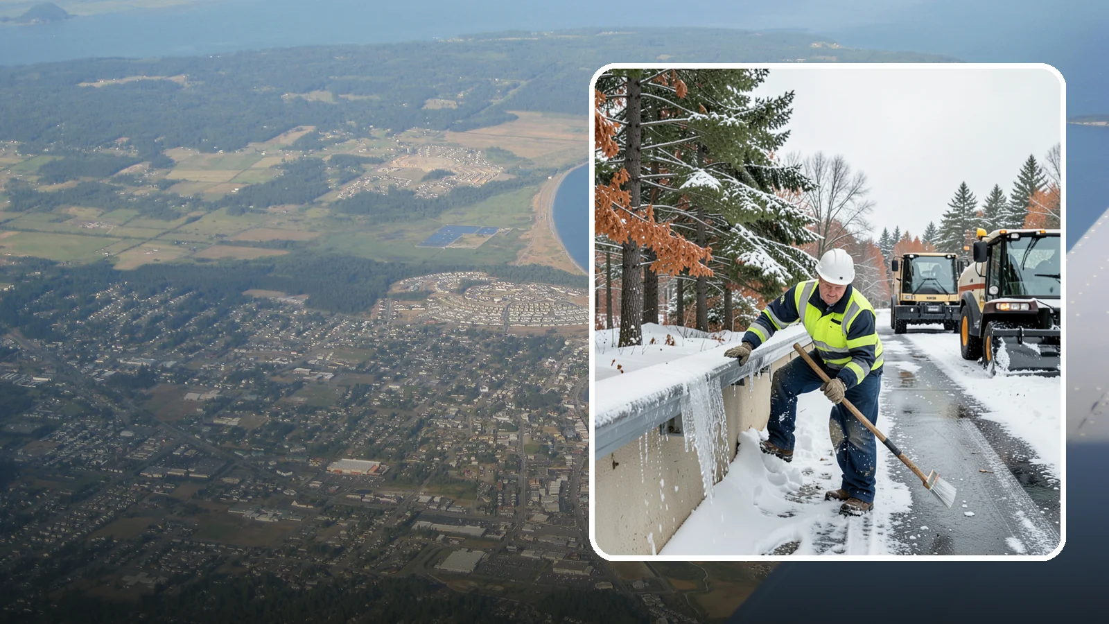 Gutter Ice Removal in Oak Harbor, Island County, WA - We clear ice from gutters and downspouts so meltwater can drain instead of backing up.