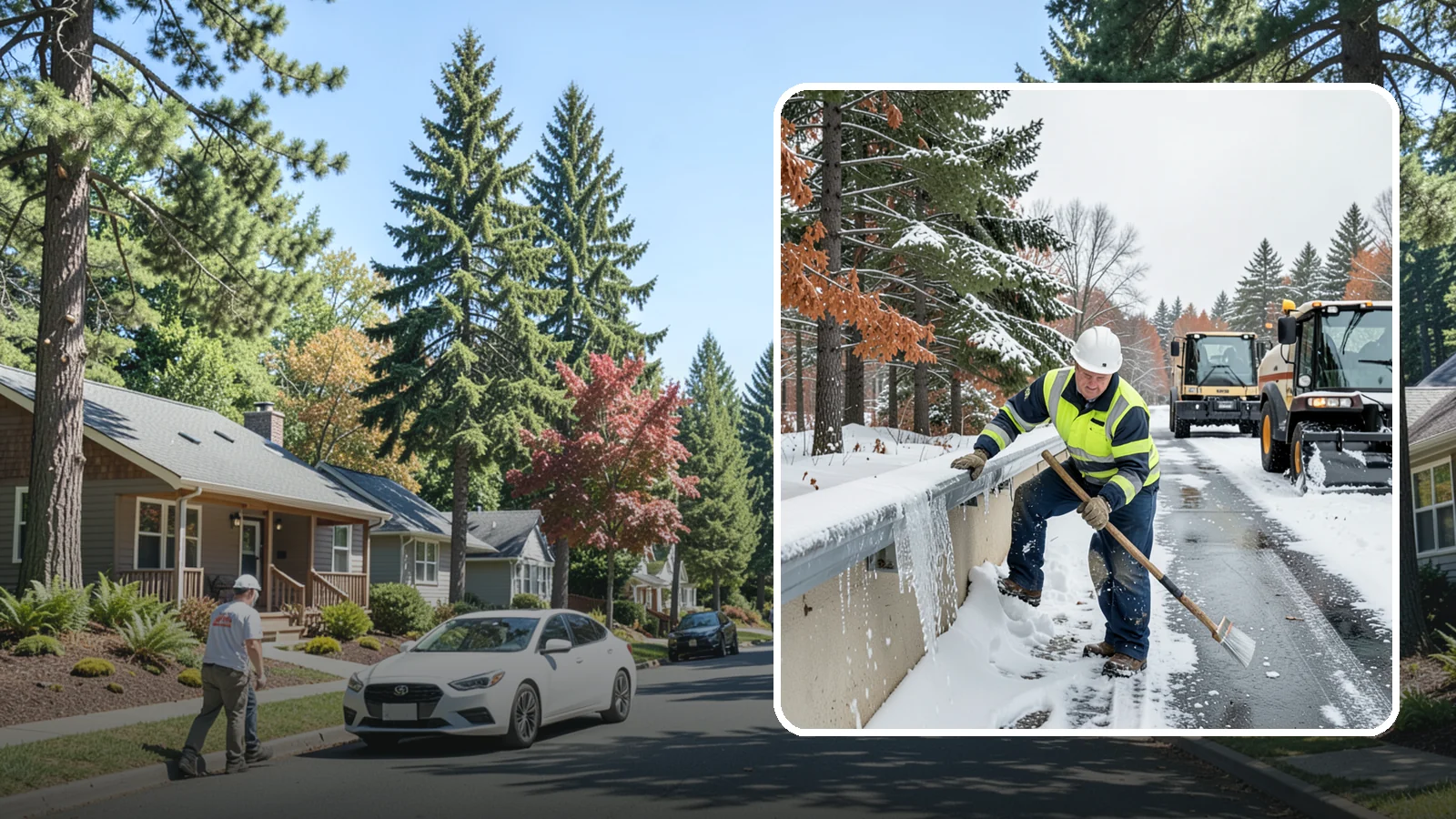 Gutter Ice Removal in Orting, Pierce County, WA - We clear ice from gutters and downspouts so meltwater can drain instead of backing up.