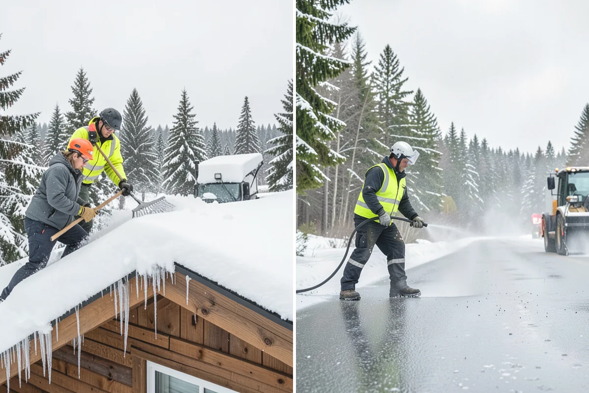 Gutter Ice Removal in Ruston, Pierce County, WA - Inspect gutters and downspouts for ice blockages
