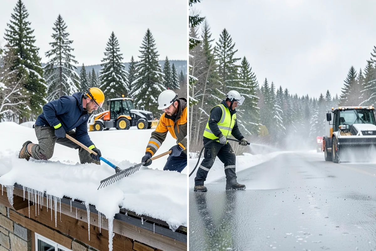 Gutter Ice Removal in Shoreline, King County, WA - Inspect gutters and downspouts for ice blockages