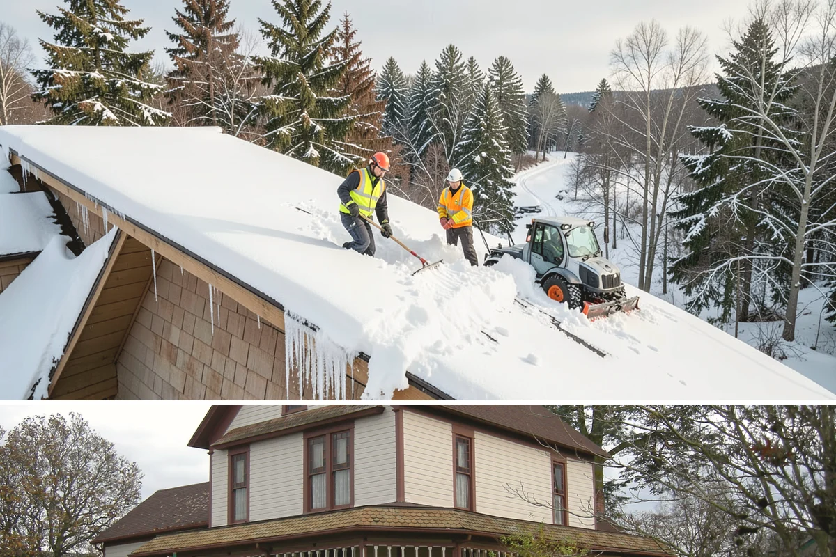 Gutter Ice Removal in Sumner, Pierce County, WA - Gutter ice removal is most needed during cold snaps and thaws when frozen gutters block the meltwater trying to drain.