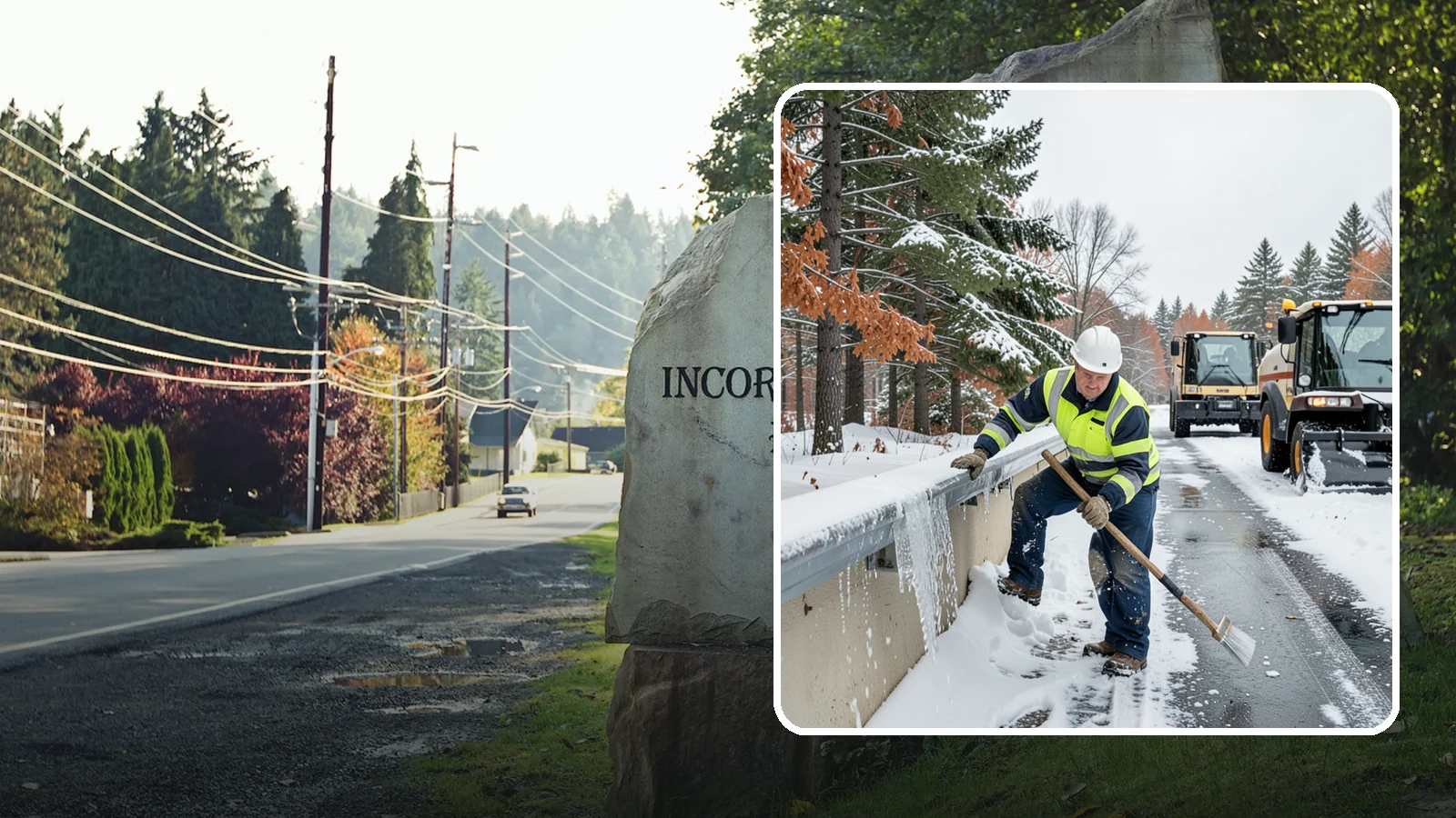Gutter Ice Removal in Wilkeson, Pierce County, WA - We clear ice from gutters and downspouts so meltwater can drain instead of backing up.
